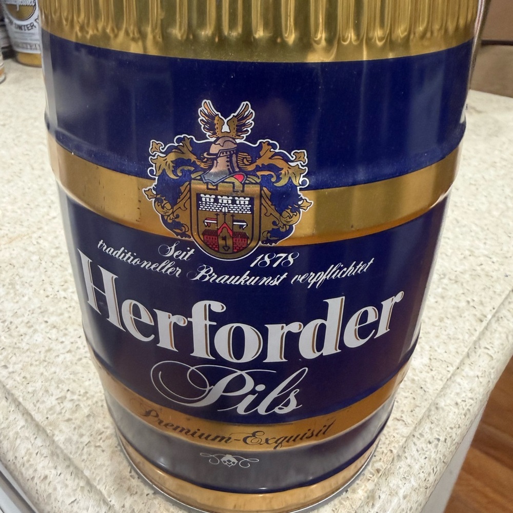Pils Premium Exquisit Beer Keg - Blue and Gold